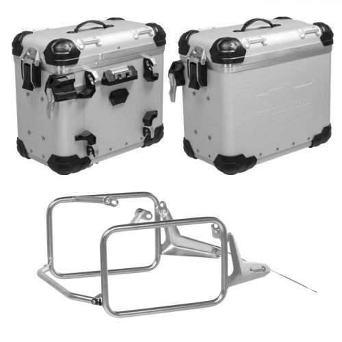 Systèmes de coffres avec porte-bagages en acier inoxydable et coffres en  alu